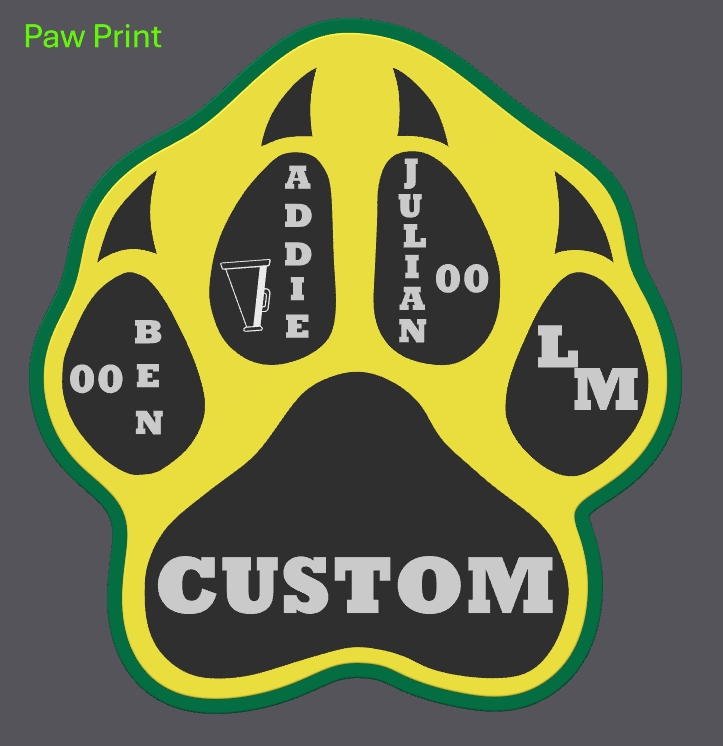 Paw Print Pom Stick